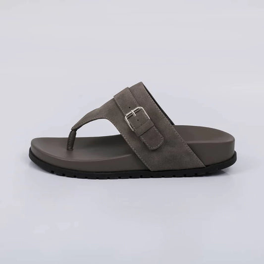 Chicago - Chinelo de tiras com fivela aplicação cinza