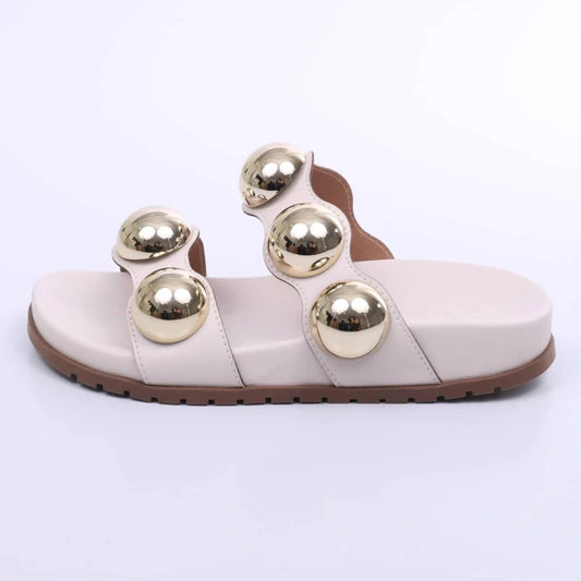 Doha - Papete Feminina Anatômica Aplicação Off-White