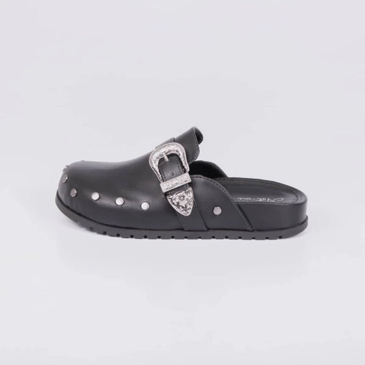 Ivy - Clog Feminino Anatômico Fivela Preto