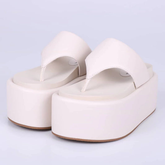 Carina - Chinelo Flatform Plataforma Off-White