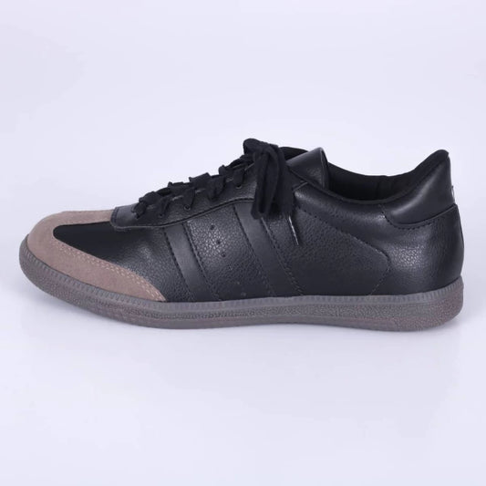 Senna - Tênis Feminino Cadarço Camurça Cinza/Preto