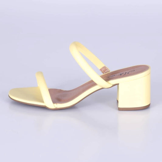 Bless - Tamanco Feminino Salto Grosso Amarelo