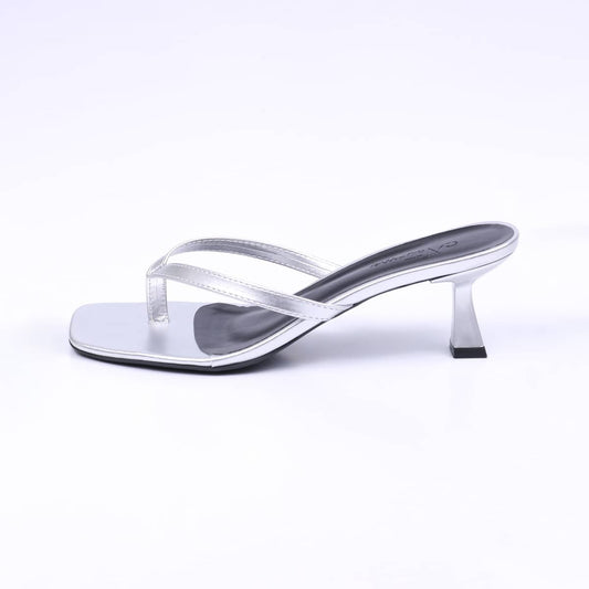 Madrid - Tamanco Feminino De Dedo Prata