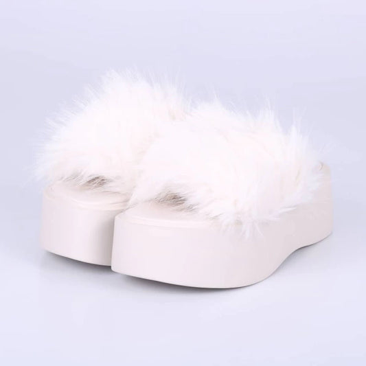 Kely - Tamanco Feminino Plataforma Off-White