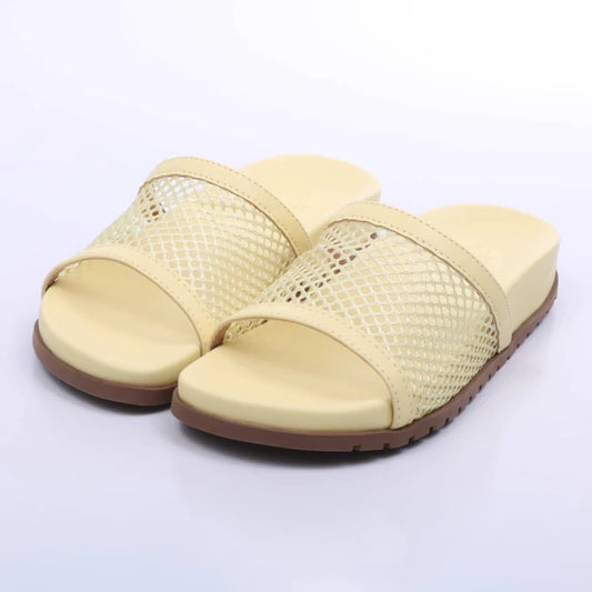 Rio - Papete Feminina Anatômica Tela Bico Redondo Amarela