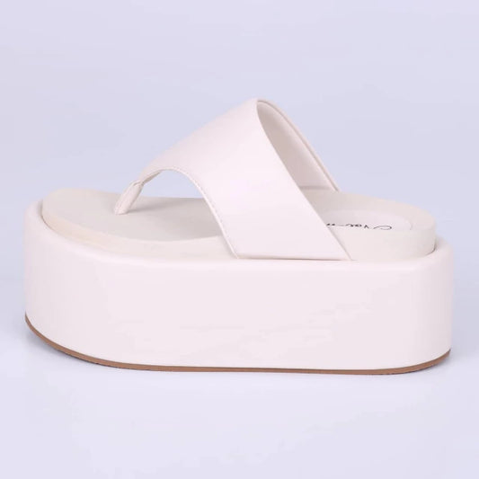 Carina - Chinelo Flatform Plataforma Off-White
