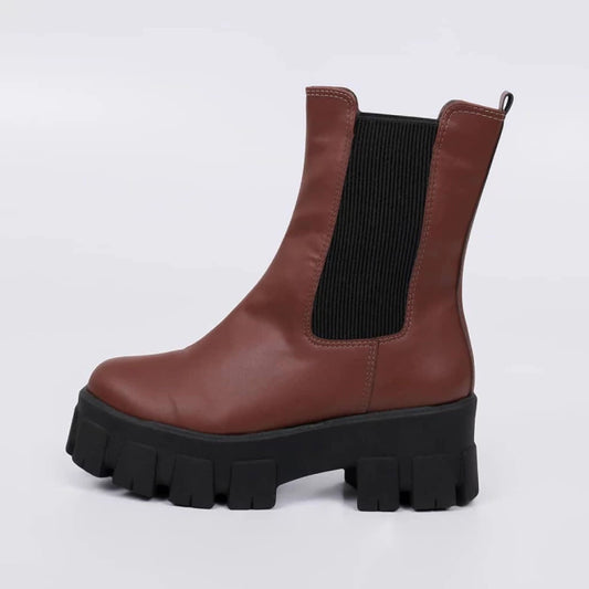 Coturno Feminino Chelsea Glam Marrom Santorine