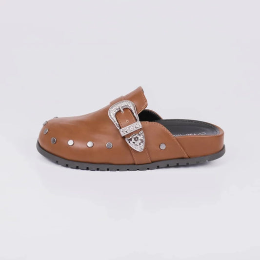 Ivy - Clog Feminino Anatômico Fivela Marrom Canyon