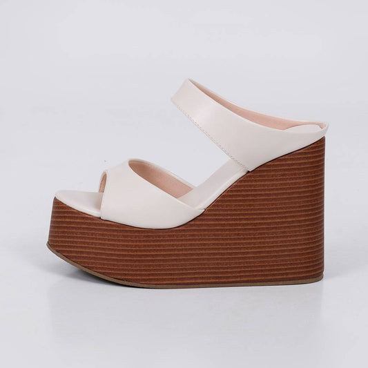 Vancouver - Tamanco Feminino Anabela Off-white