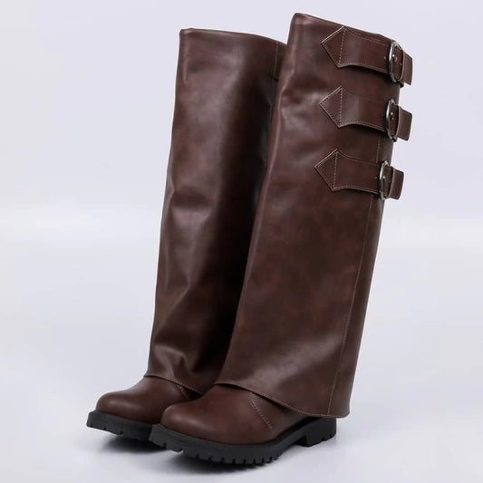 Oslo - Bota Feminina Tratorado Cano Alto com Aplicação Marrom Cacau