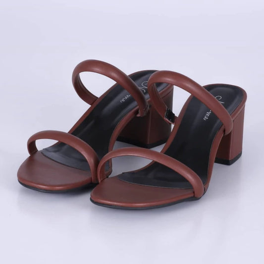 Bless - Tamanco Feminino Salto Grosso Marrom