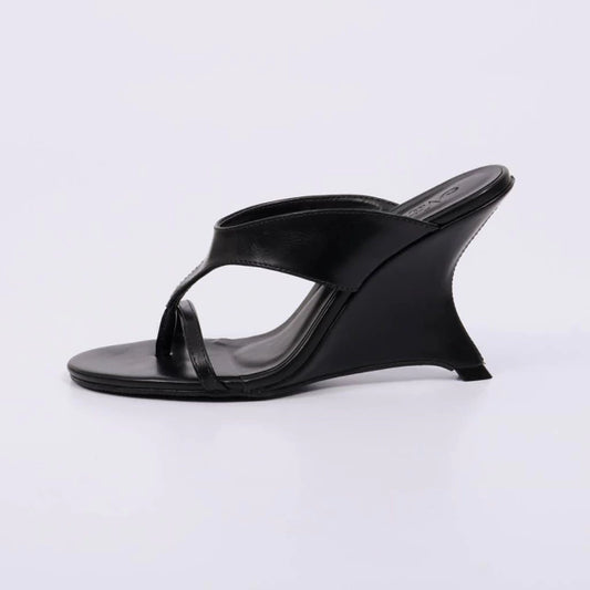 Stela - Tamanco Feminino Salto Anabela Preto