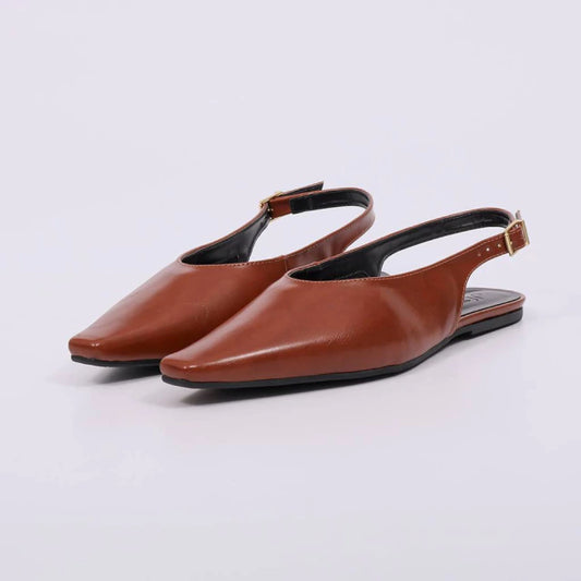 Selva - Sapatilha Feminino Casual Baixo Slingback Caramelo