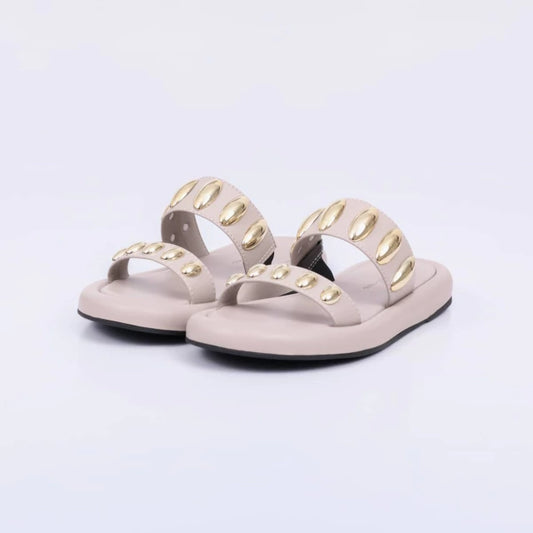 Nice - Chinelo Flatform Feminino Aplicação Cinza