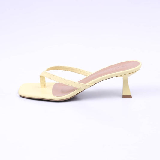 Madrid - Tamanco Feminino Chinelo De Dedo Amarelo