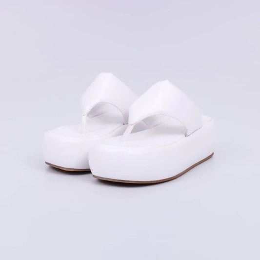 Anne - Chinelo Feminino Plataforma De Dedo Branco
