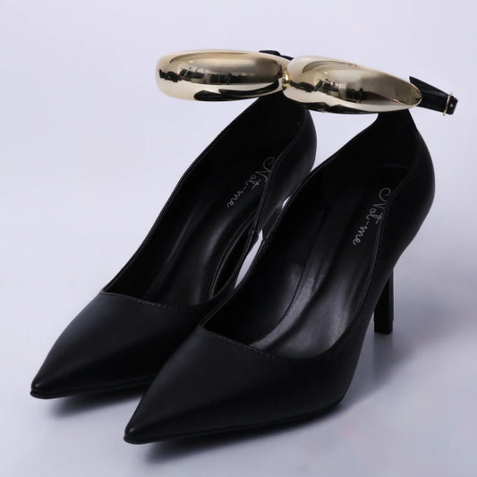 Cassandra - Scarpin Feminino Bico Fino Salto Alto Preto