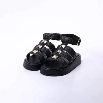 Quebec - Sandália Feminina Flatform Fisherman Preta