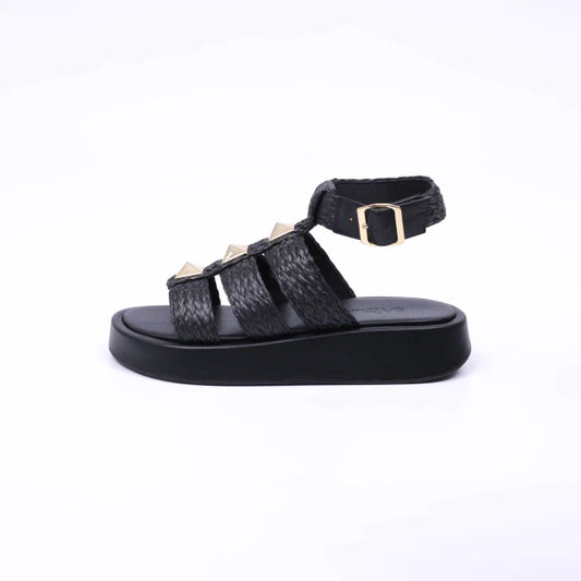 Quebec - Sandália Feminina Flatform Fisherman Preta
