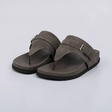 Chicago - Chinelo de tiras com fivela aplicação cinza