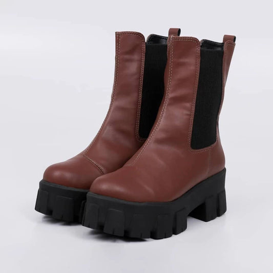 Coturno Feminino Chelsea Glam Marrom Santorine