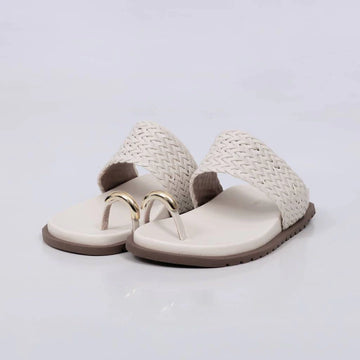 Moana - Papete Feminina Anatômica Tira Tramada Dedo Off-white