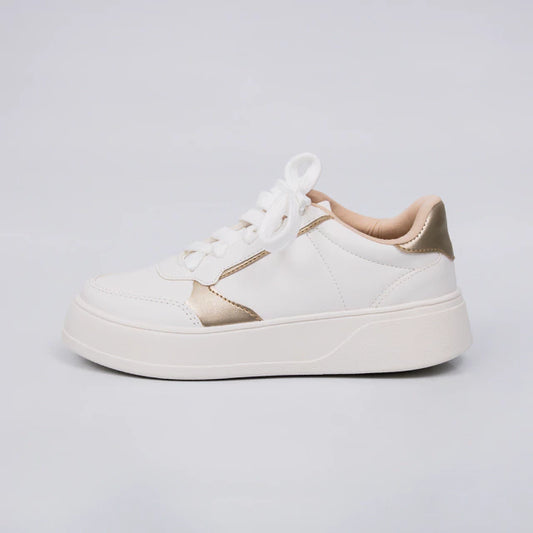 Cannes - Tênis Feminino Branco/Dourado
