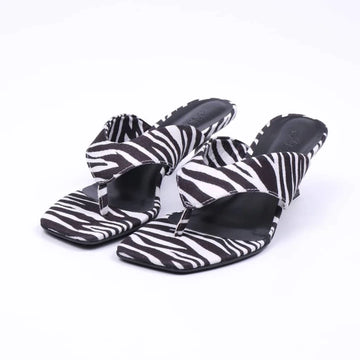 França - Tamanco Feminina Bico Quadrado Zebra