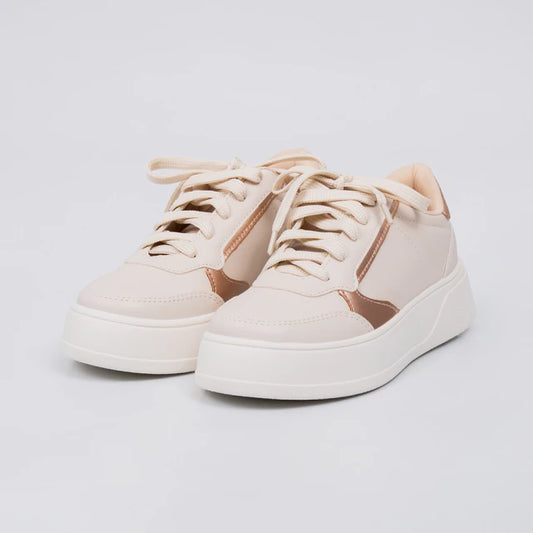 Cannes - Tênis Feminino Off-White/Cobre