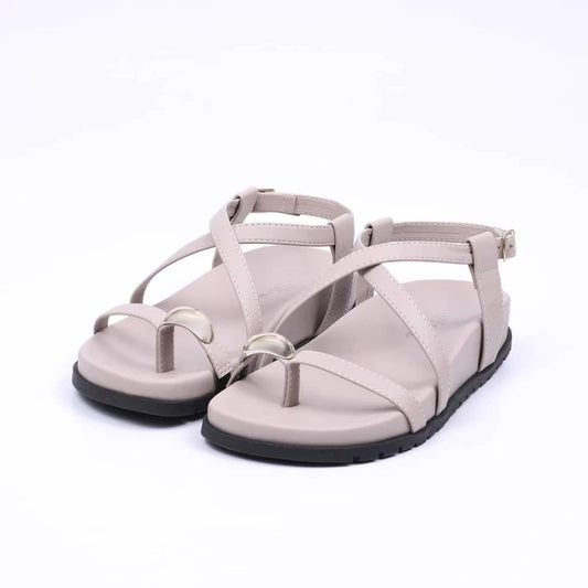 Milan - Sandália Papete Feminina Anatômica Com Aplicação Cinza