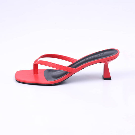Madrid - Tamanco Feminino De Dedo Vermelho