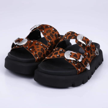 Elis - Birken Feminina Tratorada Fivela Onça Animal Print