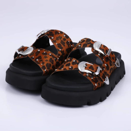 Elis - Birken Feminina Tratorada Fivela Onça Animal Print