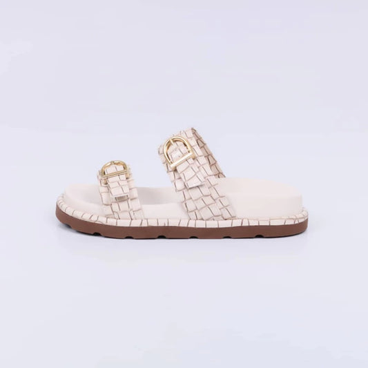 Malibu - Birken Feminina Anatômica Aplicação Off-White