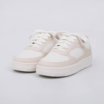 Aspen - Tênis Feminino Bico Redondo Branco/Cobre