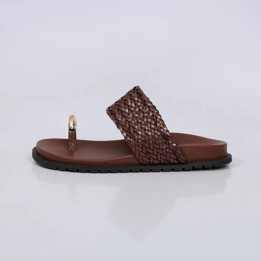 Moana - Papete Feminina Anatômica Tira Tramada Dedo Marrom