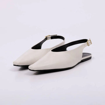 Selva - Sapatilha Feminino Casual Baixo Slingback Off White