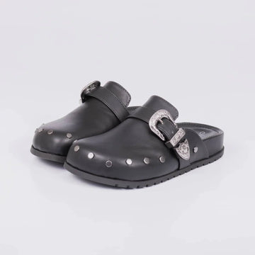Ivy - Clog Feminino Anatômico Fivela Preto