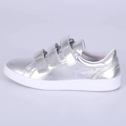 Lana - Tênis Feminino Velcro Prata