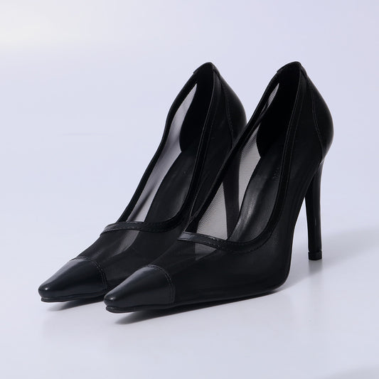 Ana – Scarpin Feminino Bico Fino Salto Fino Preto
