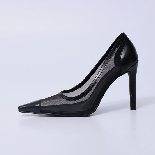 Ana – Scarpin Feminino Bico Fino Salto Fino Preto