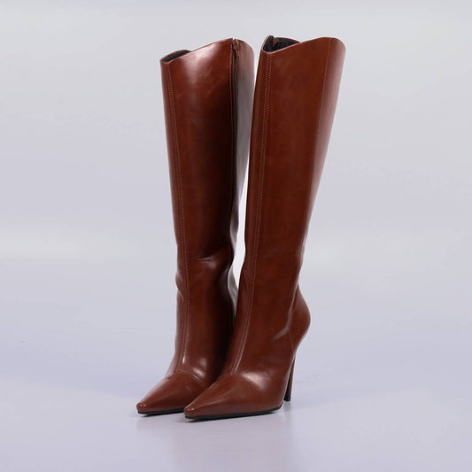 Paris – Bota Feminina Cano Alto Salto Fino Caramelo