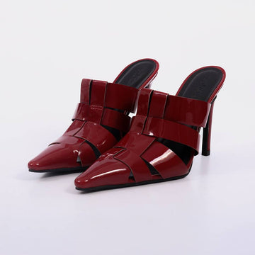 Ravena – Mule Feminino Salto Alto Verniz Tiras Malbec