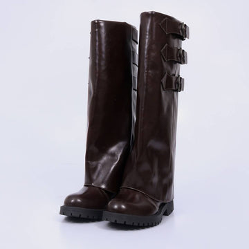 Oslo – Bota Feminina Cano Alto Tratorada com Fivelas Rocha