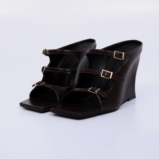 Cherri – Tamanco Feminino Anabela com Fivelas Rocha