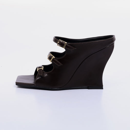 Cherri – Tamanco Feminino Anabela com Fivelas Rocha