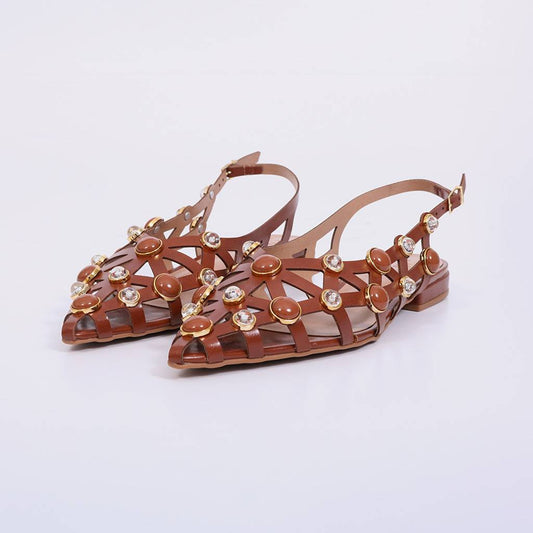 Cindy – Slingback Feminina com Aplicações e Pedrarias New Whisk