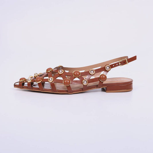 Cindy – Slingback Feminina com Aplicações e Pedrarias New Whisk