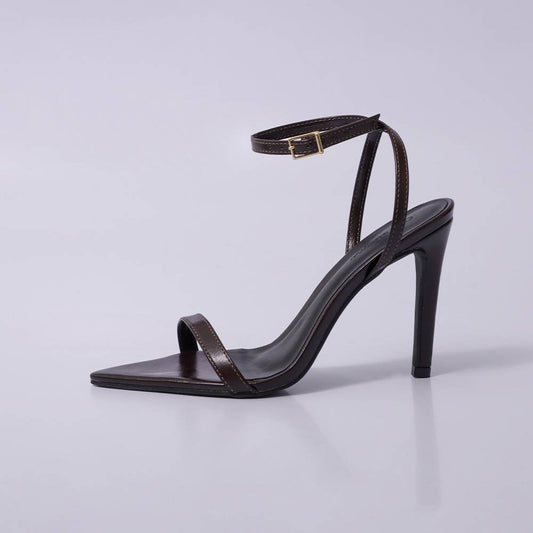 Lara – Sandália Feminina Slingback Salto Alto Rocha