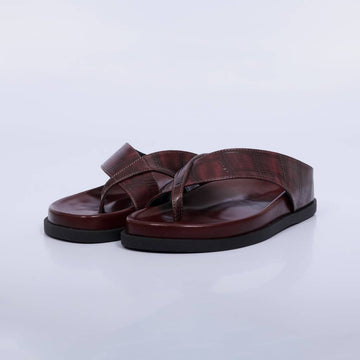 Bali – Chinelo Feminino Slide de Dedo Texturizado Marsala
